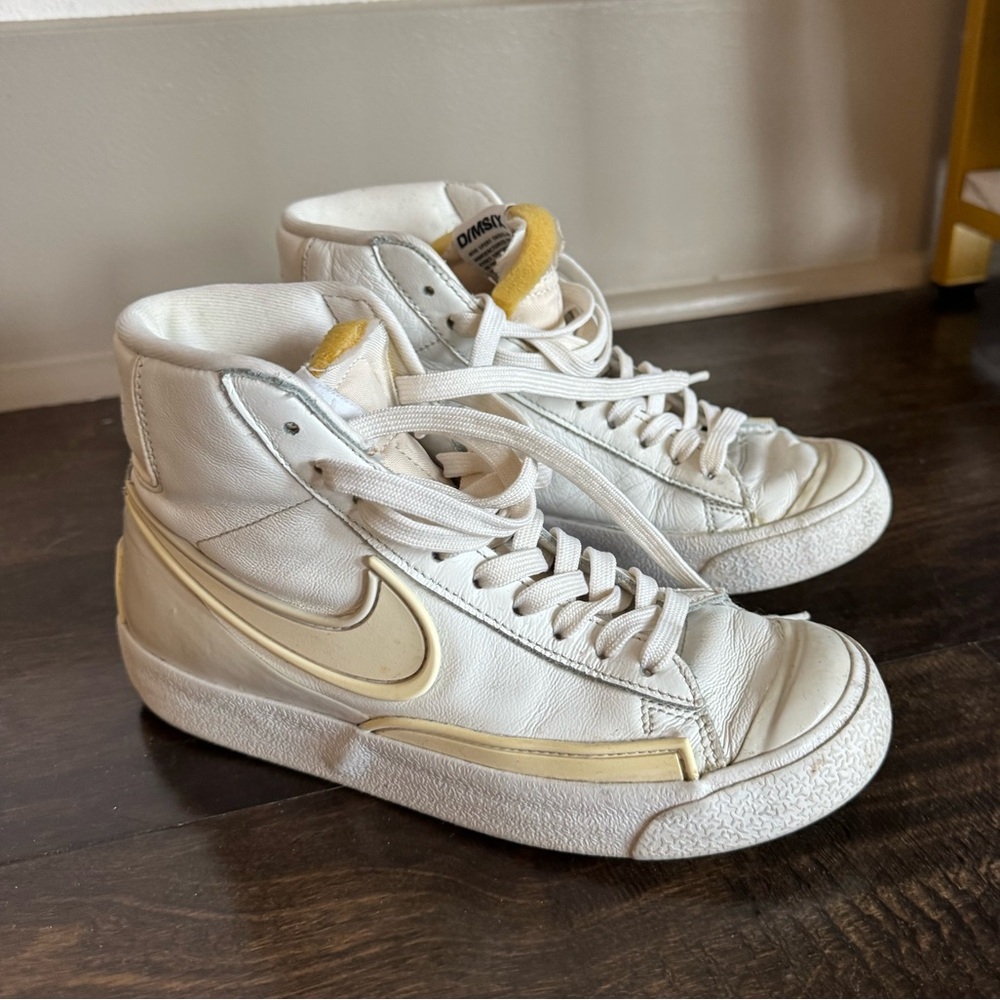Nike Blazer High-Top Sneakers - White and Cream